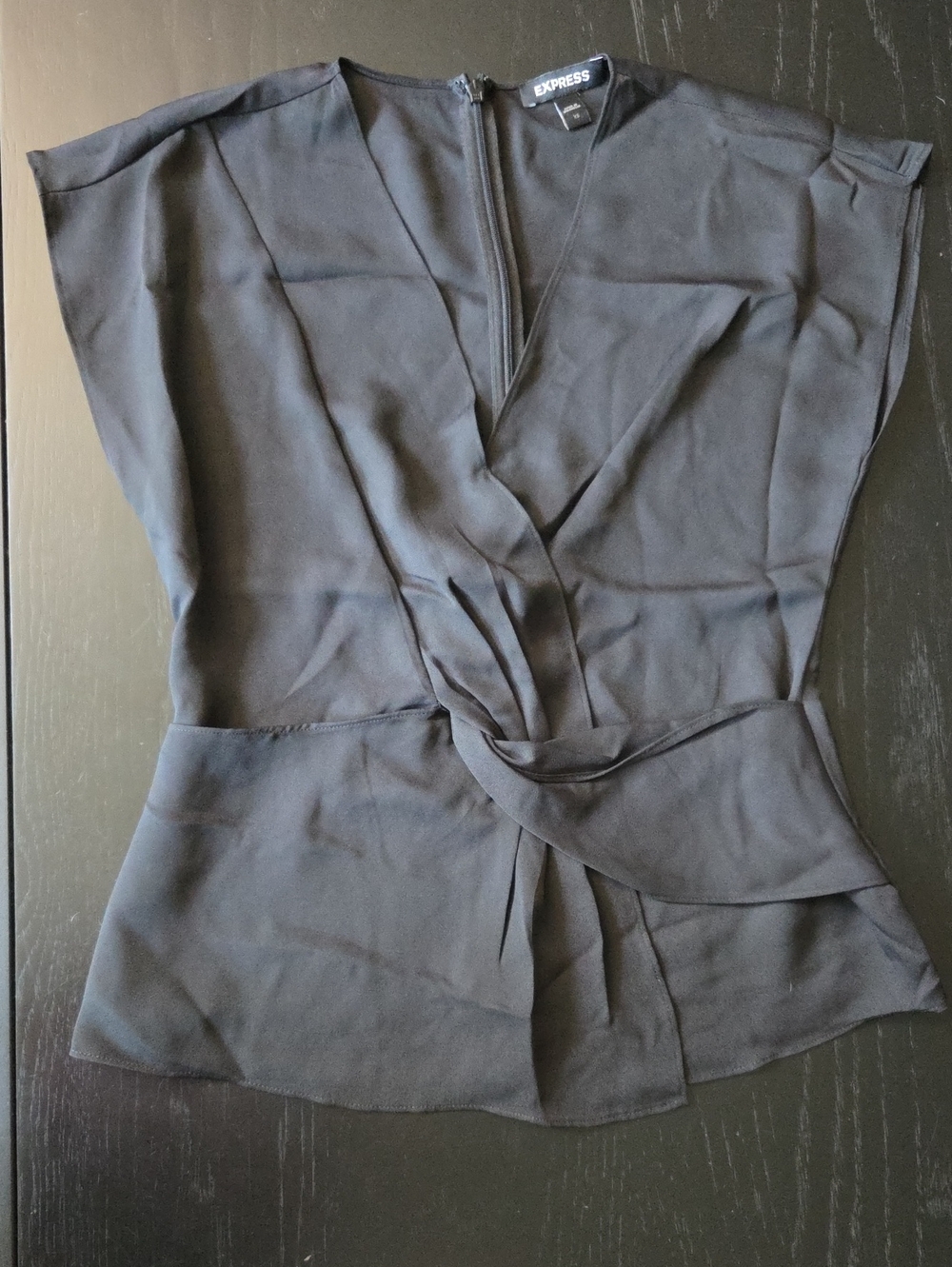 Express Black Twist-Front Top